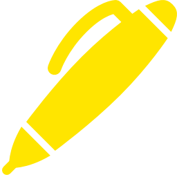 256x256 Free Yellow Ball Point Pen Icon