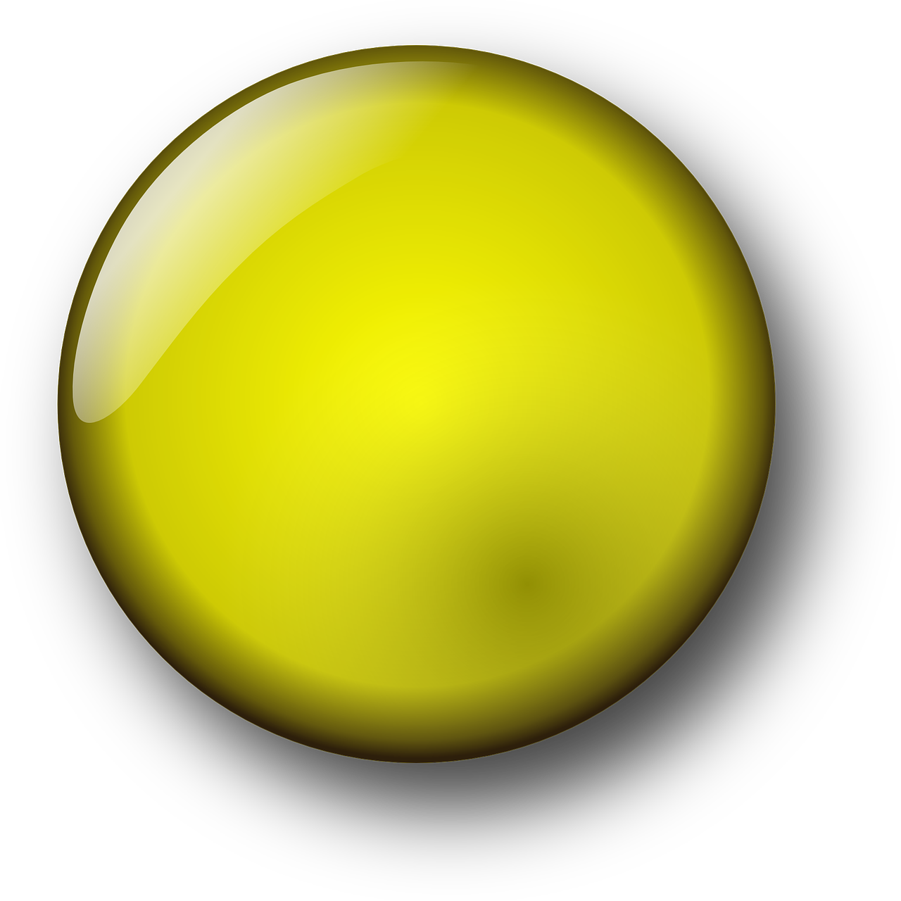 1280x1280 Icon Round Yellow Button Stone Png