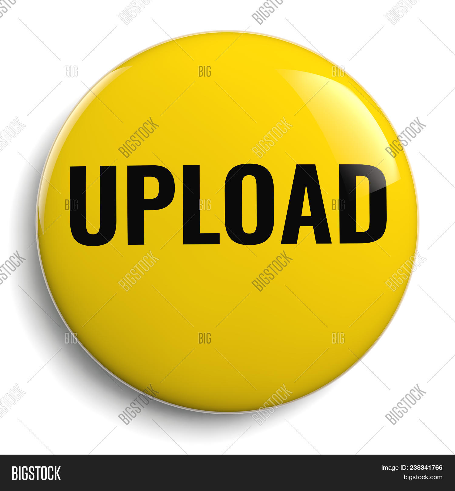 1500x1619 Upload Text On A Yellow Round Button Icon Image