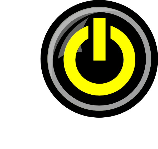 600x565 Yellow Power Button Icon