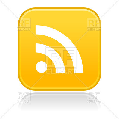400x400 Yellow Web Button With Rss Icon Vector Image Of Icons And Emblems