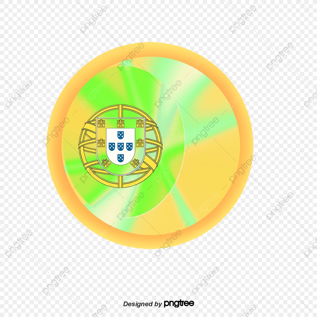 1200x1200 Portuguese Flag Metal Circle Icon, Portuguese Flag, Metal Frame