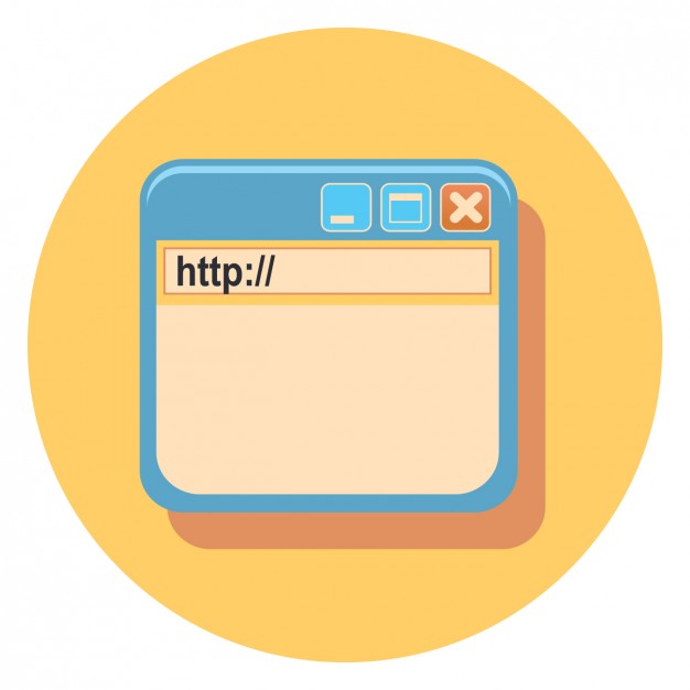 626x626 Browser Icon In A Circle Vector Free Download