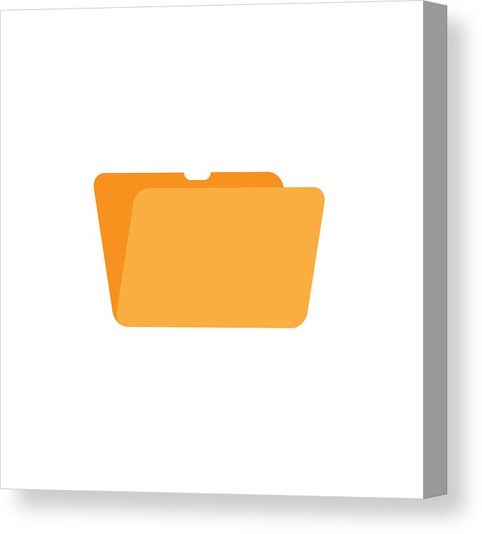 678x750 Open Yellow Folder Icon For The Computer On White Background Flat