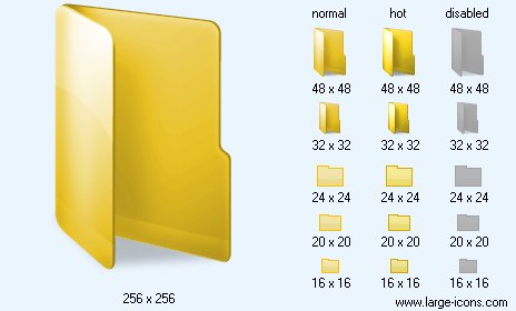 464x280 Yellow Folder Icon Large Toolbar Icons