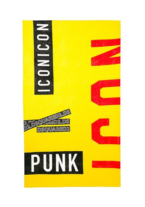 470x671 Yellow Beach Towel With Contrast Icon Logo