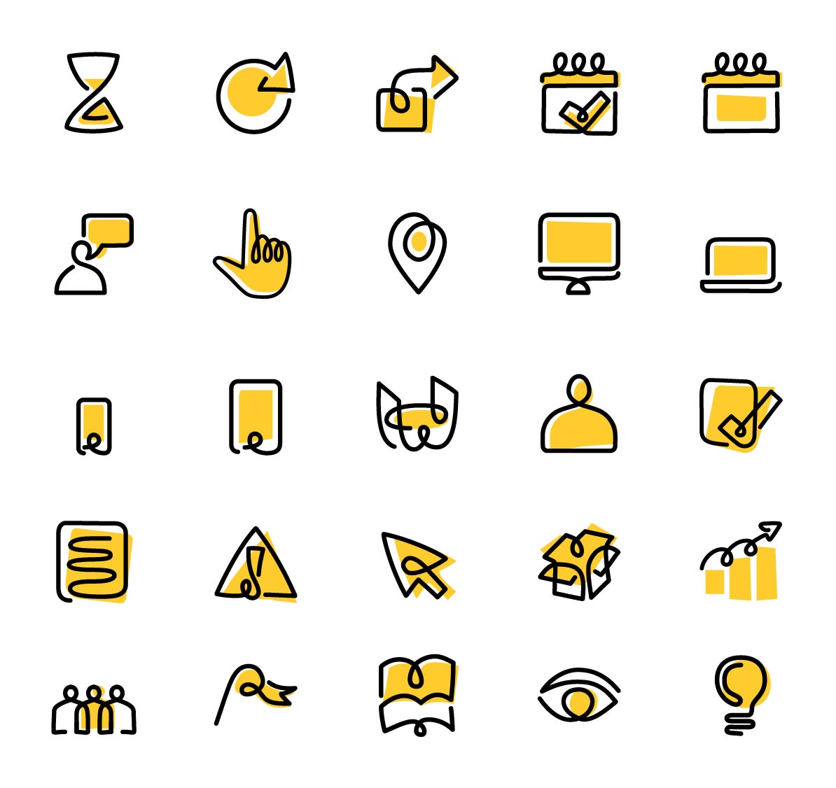 1194x1126 Yellow Pages Iconography Design And Illustrations Loogart