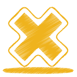 256x256 Yellow Cross Icon Origami Colored Pencil Iconset Double J Design