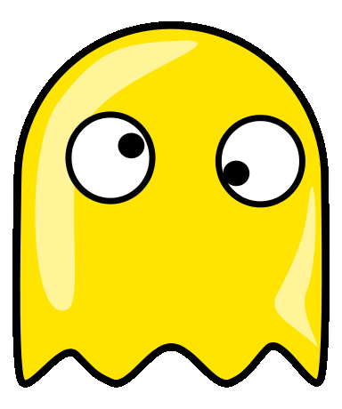 384x460 Google Eyed Ghost Icon Yellow