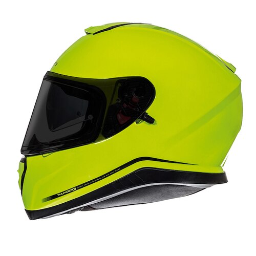 500x500 Mt Solid Motorcycle Crash Helmet Gloss Flu Yellow