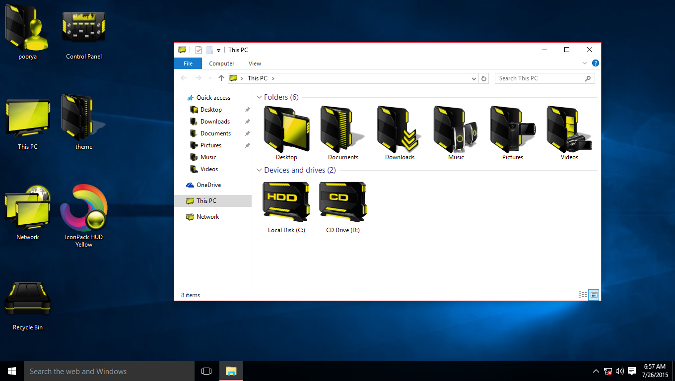 1360x768 Hud Yellow Iconpack