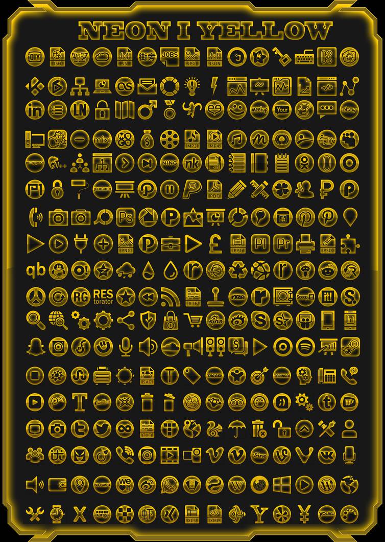 754x1060 Icon Pack Neoni Yellow