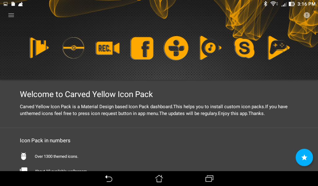 1024x600 Carved Yellow Icon Pack Appstore For Android