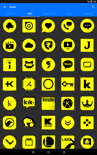 320x512 Yellow And Black Icon Pack Apk