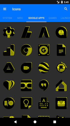 288x512 Black And Yellow Icon Pack Apk