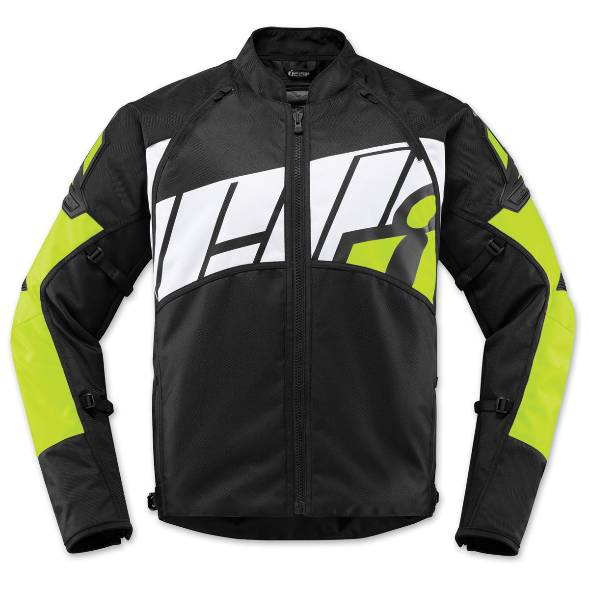 1200x1200 Icon Men's Automag Hi Viz Yellow Textile Jacket