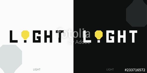 500x250 Black And White Wordmark Light Icon Logo Yellow Light Typography