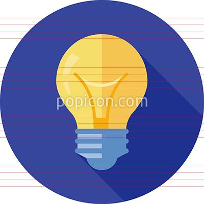 400x400 Yellow Light Bulb Icon On Background