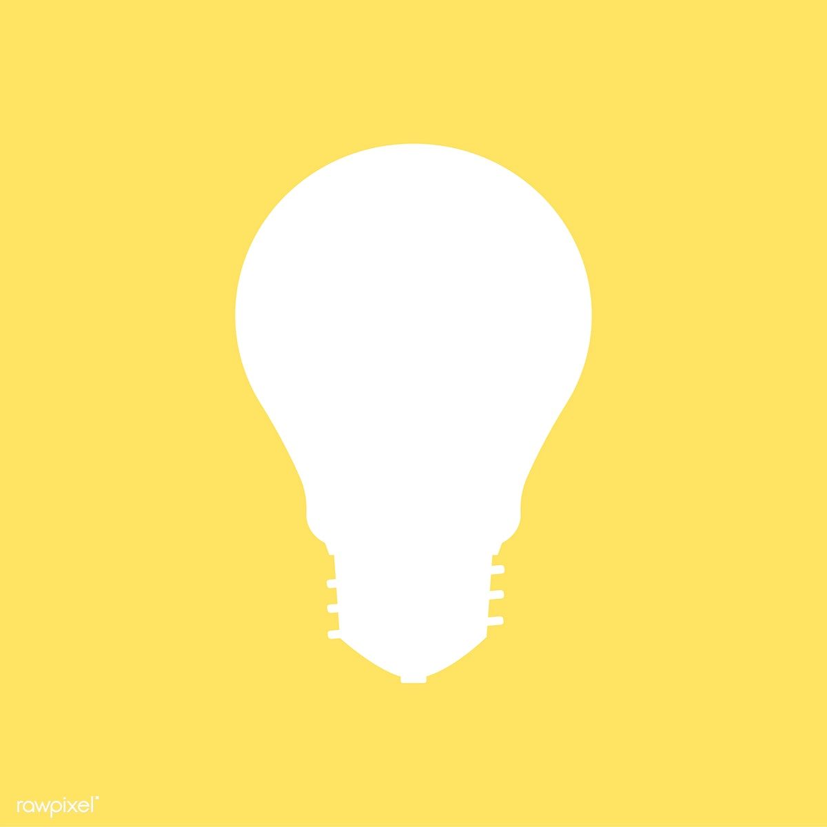 1200x1200 Download Premium Vector Of Light Bulb Icon On Yellow Background