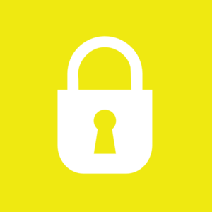 300x300 Yellow Lock Icon Clip Art