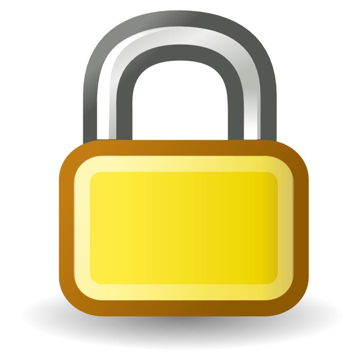 720x720 Yellow Lock Icon