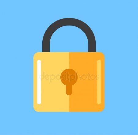 450x439 Yellow Lock On Empty Background Personal Data Privet Access