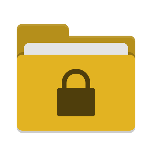 512x512 Folder Yellow Locked Icon Papirus Places Iconset Papirus