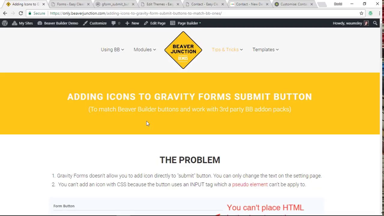 Adding Font Icons To Gravity Form Submit Buttons Beaver Builder Demo 1280x720 Adding Font Icons To Gravity Form Submit Buttons Beaver Builder Demo