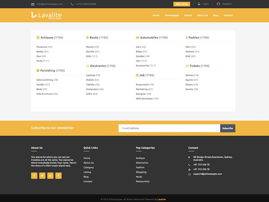 Yellow Pages Classifieds Script In Php Laravel 881x661 Yellow Pages Classifieds Script In Php Laravel