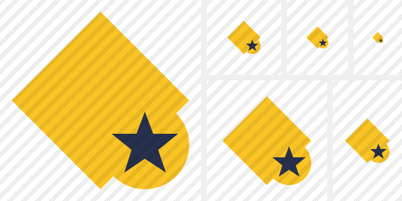 580x290 Rhombus Yellow Star Icon Flat Professional Stock Icon And Free
