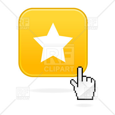 400x400 Yellow Star Icon And Cursor Hand Vector Image Of Icons And Emblems
