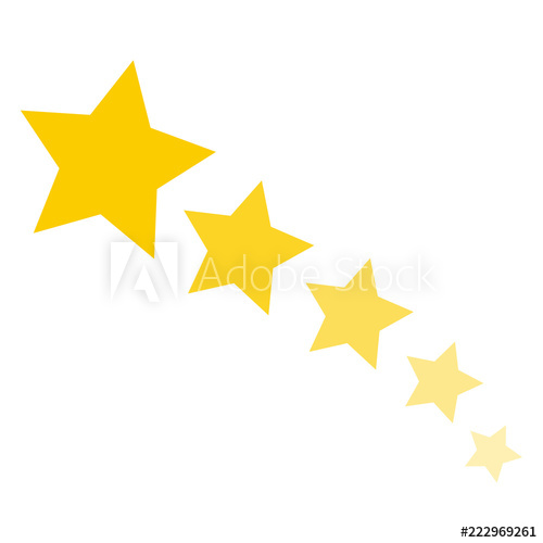 500x500 Yellow Star Icon Vector Illustration