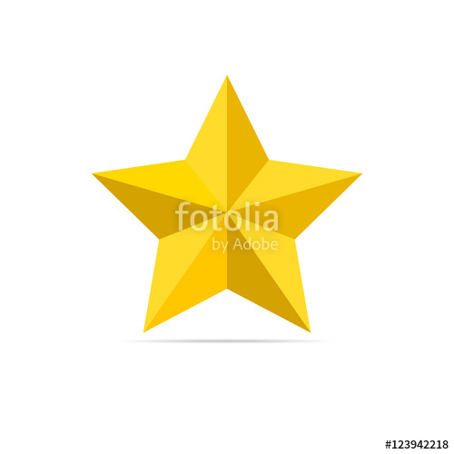 500x500 Yellow Star Icon Vector Illustration Stock Image And Royalty