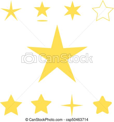 439x470 Isolated Yellow Star Icon, Ranking Mark Set Modern Simple