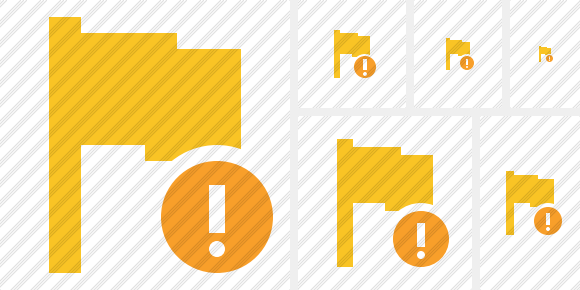 580x290 Flag Yellow Warning Icon Symbol Color Professional Stock Icon
