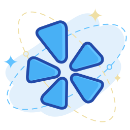 256x256 Yelp Logo Icon Of Colored Outline Style