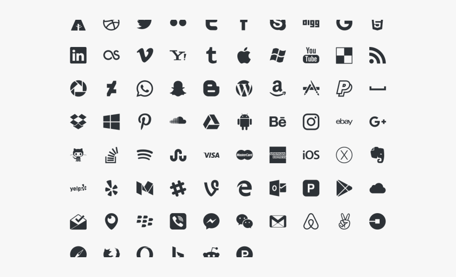 920x560 Social Media Icons Clipart Business Card