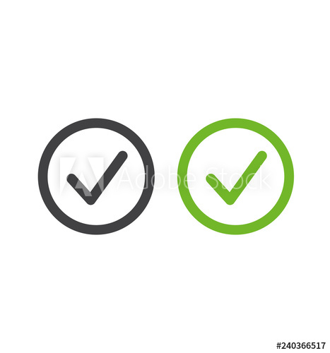 467x500 Tick Icons Yes Symbol Green Mark Icon Outline Vector In A Circle