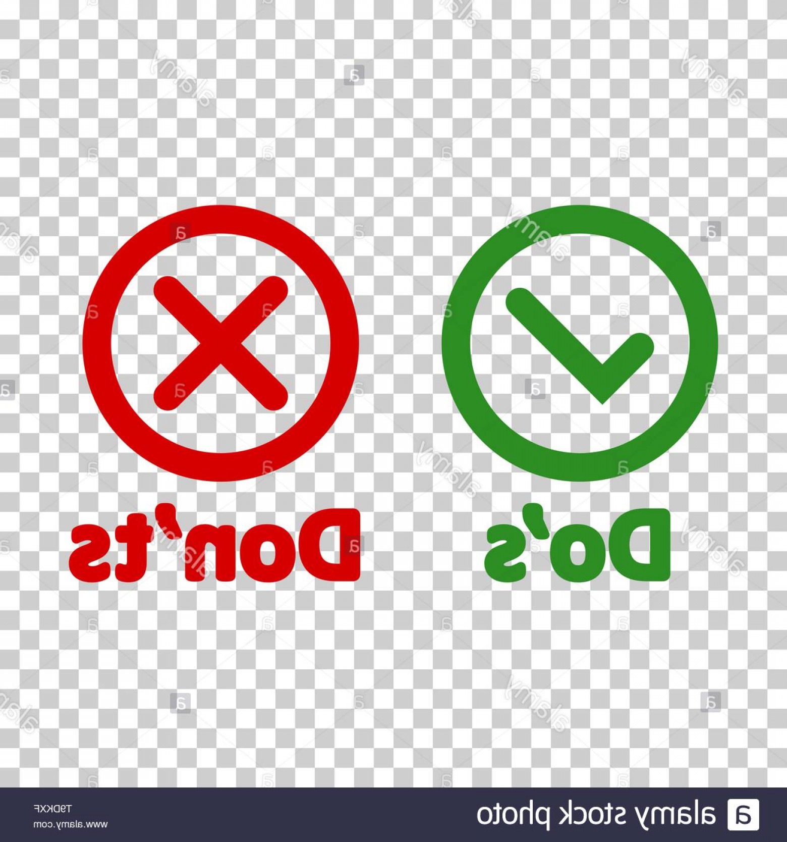 1560x1668 Dos And Donts Sign Icon In Transparent Style Like Unlike Vector