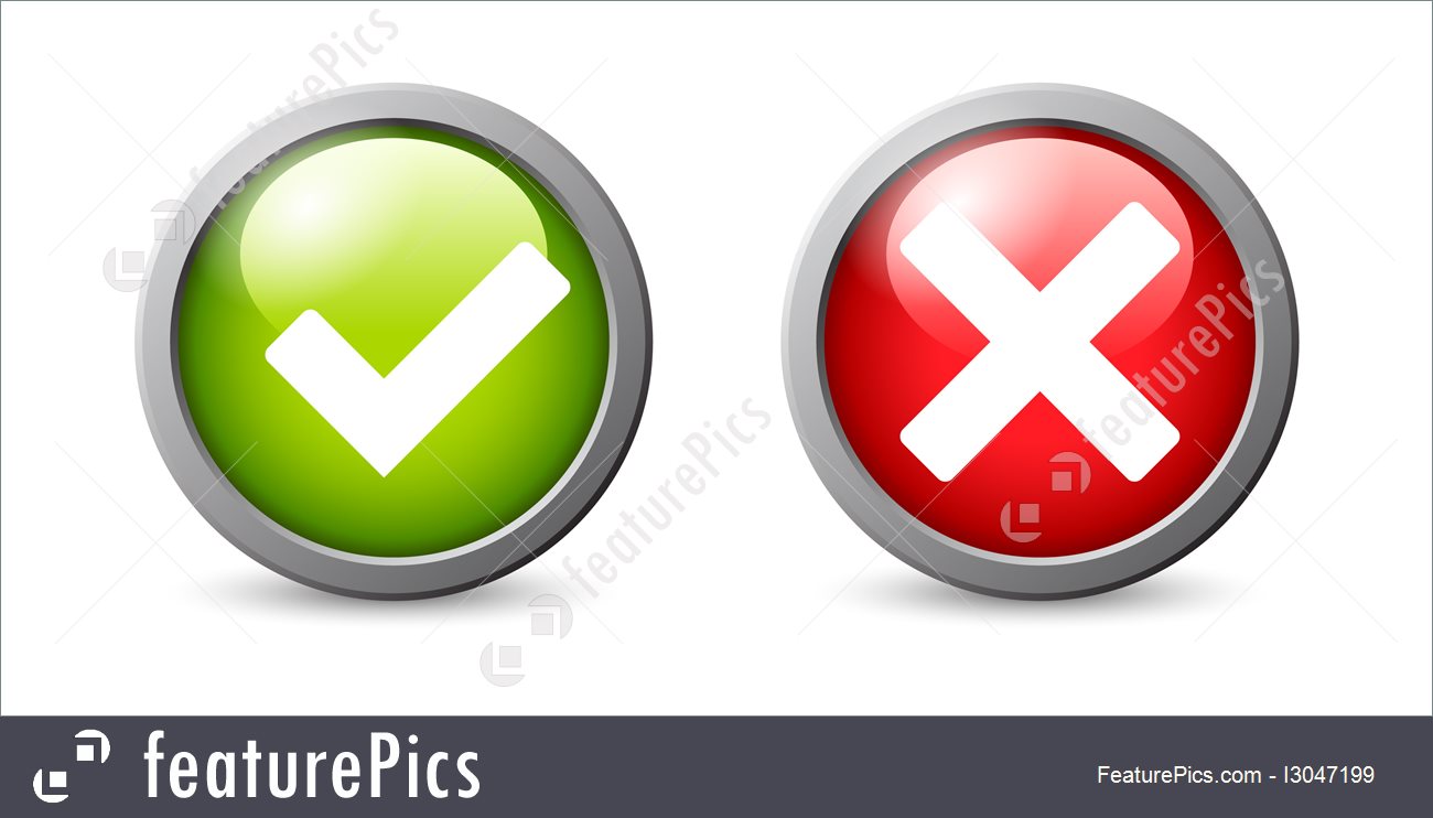 1300x742 Illustration Of Yes, No Icon Set