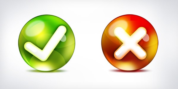 600x300 Yes, No Icons