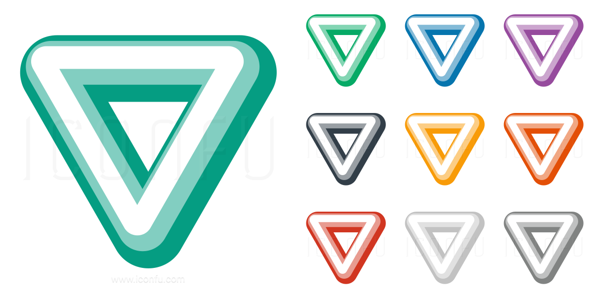 1200x600 Sign Yield Icon