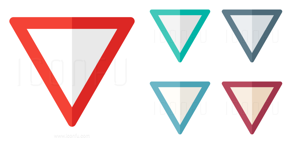 1200x600 Sign Yield Icon