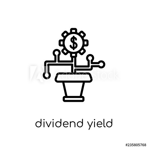 500x500 Dividend Yield Icon Trendy Modern Flat Linear Vector Dividend