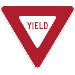 256x256 Free Road Sign Us Yield Icon