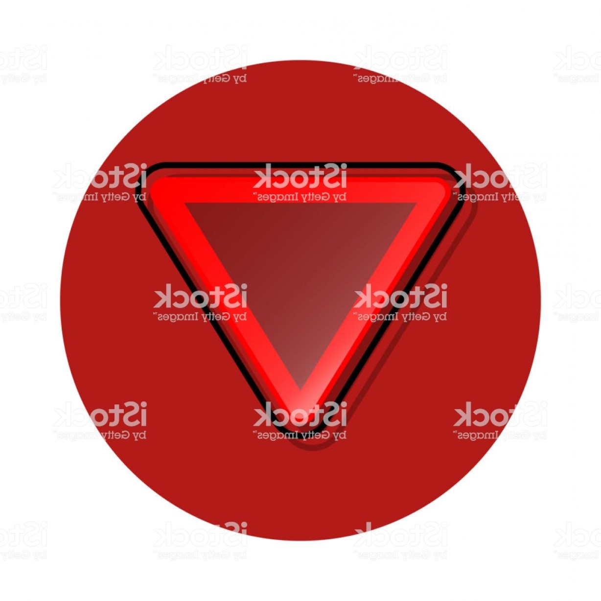 1228x1228 Yield Sign Icon In Badge Style One Of Road Sings Collection Icon