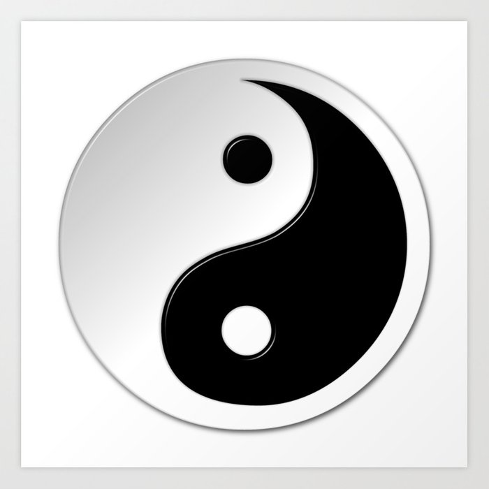 700x700 Yin Yang Symbol Art Print
