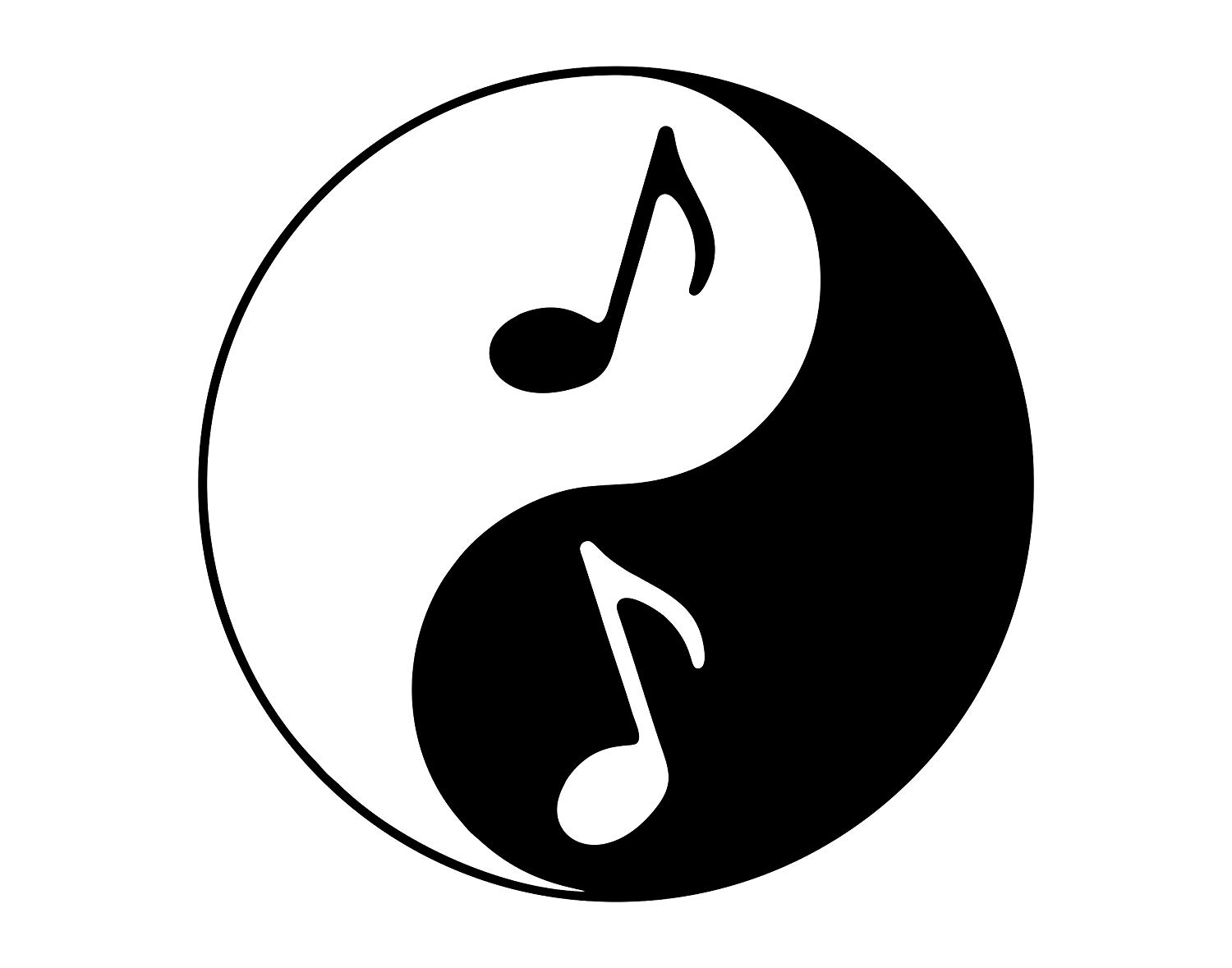 1500x1179 Yin Yang Symbol With Music Notes