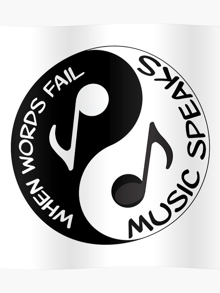 750x1000 Music Yin Yang Icon Poster