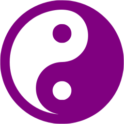 256x256 Purple Yin Yang Icon